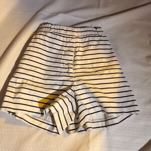 White,striped summer shorts